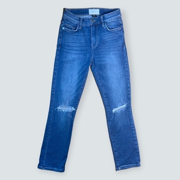 CURRENT/ELLIOTT Women’s Jeans Size 24 Slim Straight Blue Distressed - Picture 2 of 11